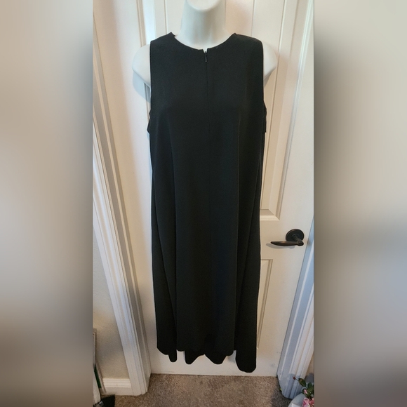 COS Black Maxi/Midi Dress Front Lapel at Neck Size 2 | Like New - Picture 8 of 9
